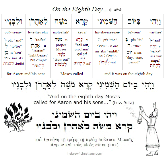 Lev. 9:1a Hebrew Shemini