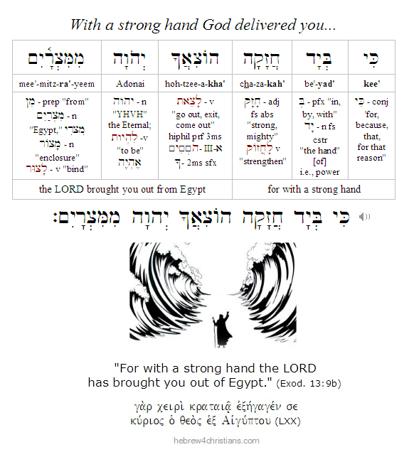Exod. 13:9b Hebew Lesson