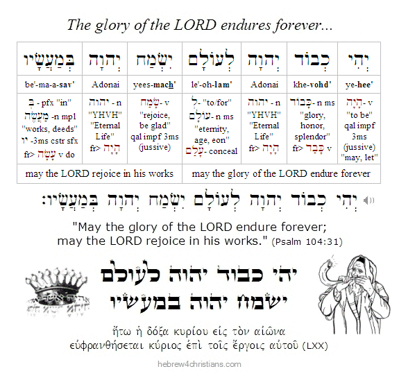 Psalm 104:31 Hebrew Lesson