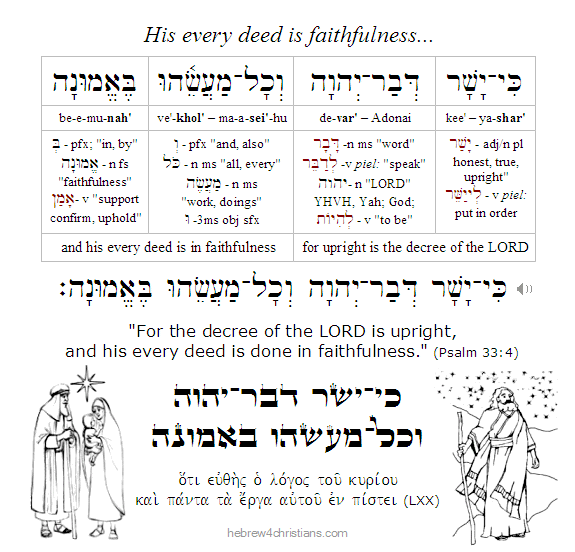Psalm 33:4 Hebrew Lesson
