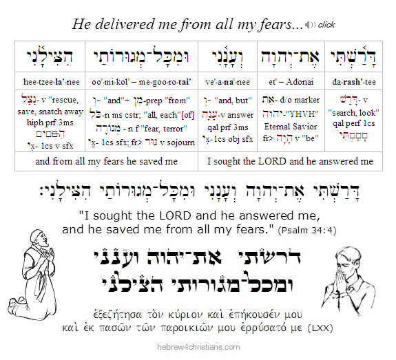 Psalm 34:4 Hebrew Lesson