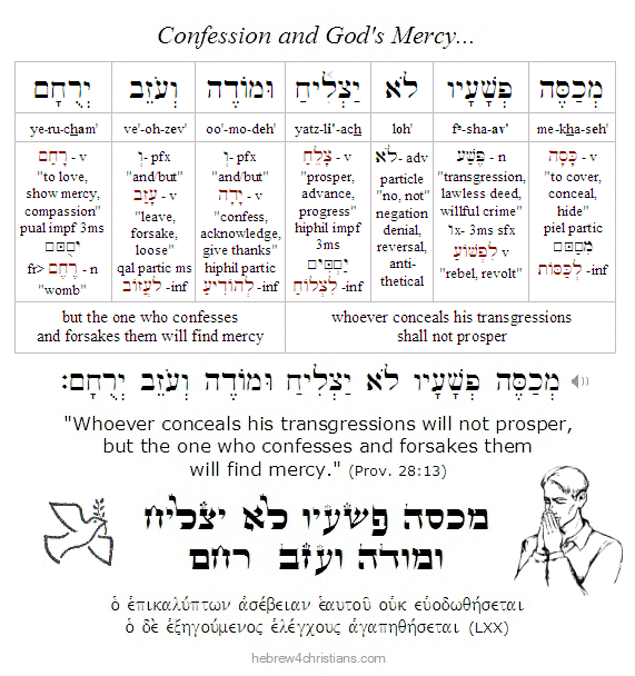 Proverbs 28:13 Hebrew Lesson