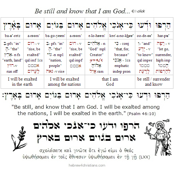 Psalm 46:10 Hebrew Lesson