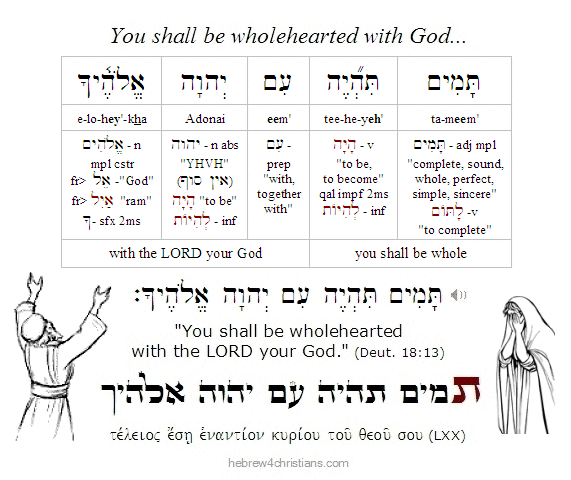 Deuteronomy 18:13  Hebrew Lesson