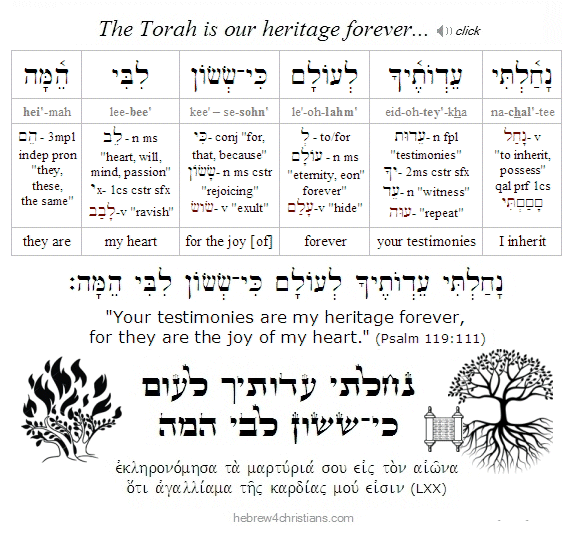 Psalm 119:111 Torah as our Heritage