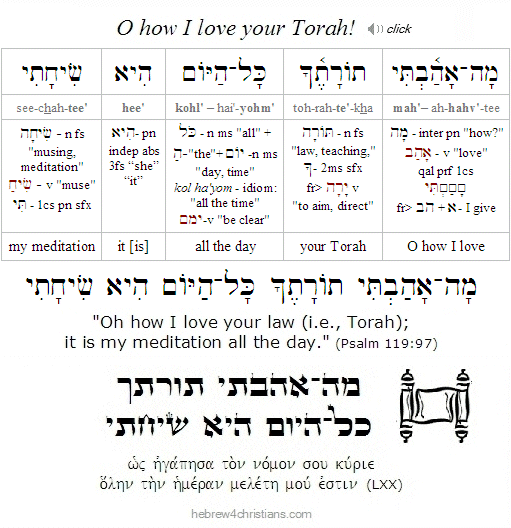 Psalm 119:97 Hebrew for Christians