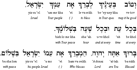 Sim Shalom - Blessing Nineteen of the Amidah