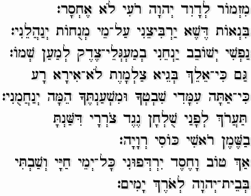 Psalm 23 Recited in Hebrew