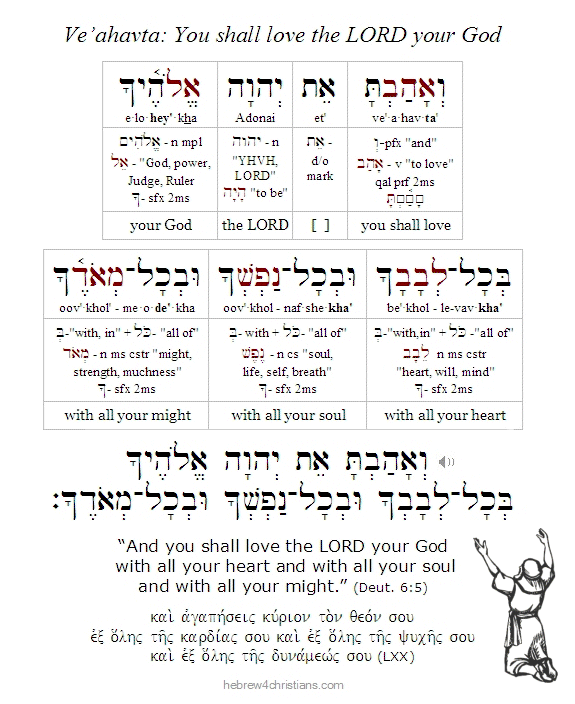 Ve'ahavta Dt. 6:5 lesson