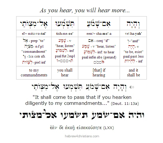 Deut. 11:33a Hebrew Lesson