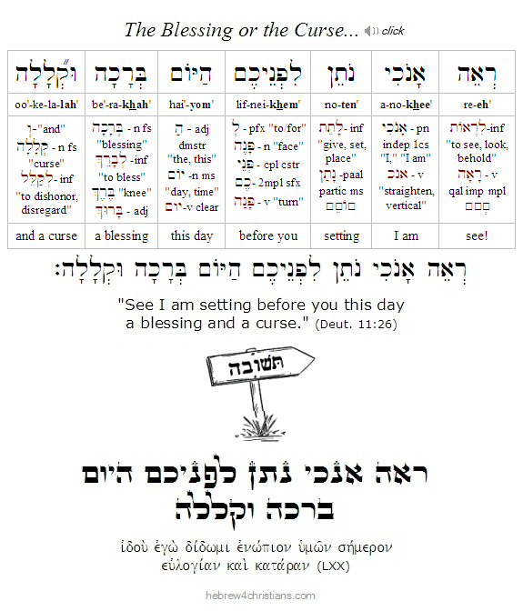Deut. 11:26 Hebrew Lesson